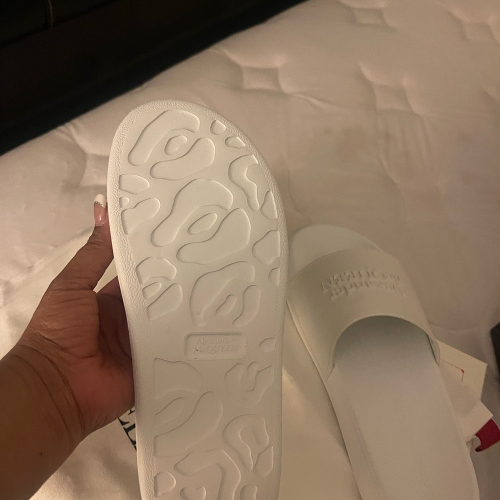Brand new Authentic Alexander McQueen rubber sliders